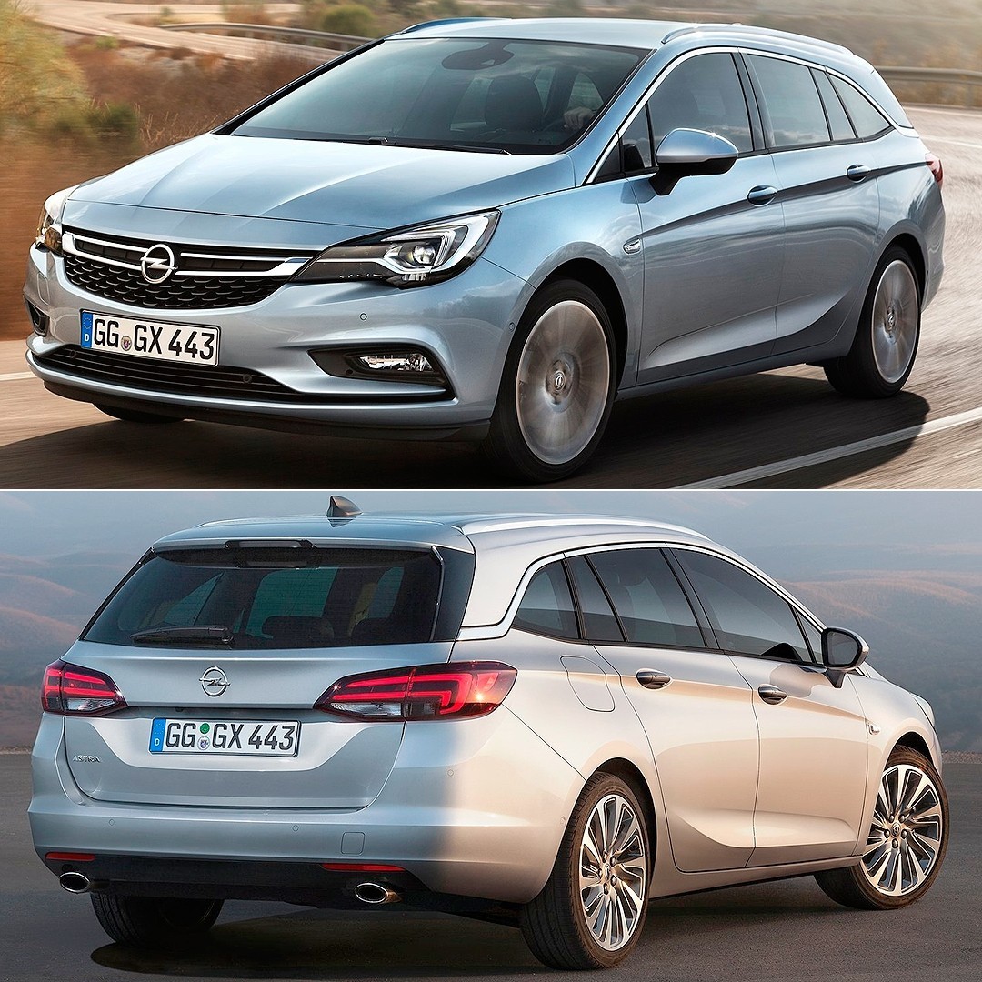 Opel Astra Sports Tourer 2016
Lembra do Astra? Extinto no Brasil, segue firme na Europa, incluindo essa versão perua Sports Tourer. Tem opções de motores a a gasolina 1.0 de 105 cv e 1.4 turbo de 150 cv blocos diesel 1.6 de 95, 110 cv, 136cv e 160 cv. Transmissão manual de cinco ou seis marchas ou automática de seis. Tem 4.702m de comprimento, com distância entre eixos de 2.662m. O porta malas leva 540 litros, chegando aos 1.630 com os bancos rebatidos. Preços iniciais desde € 21.800,00 até € 32.900,00
Alguém sente saudades?

#CarroEsporteClube #Opel #Astra