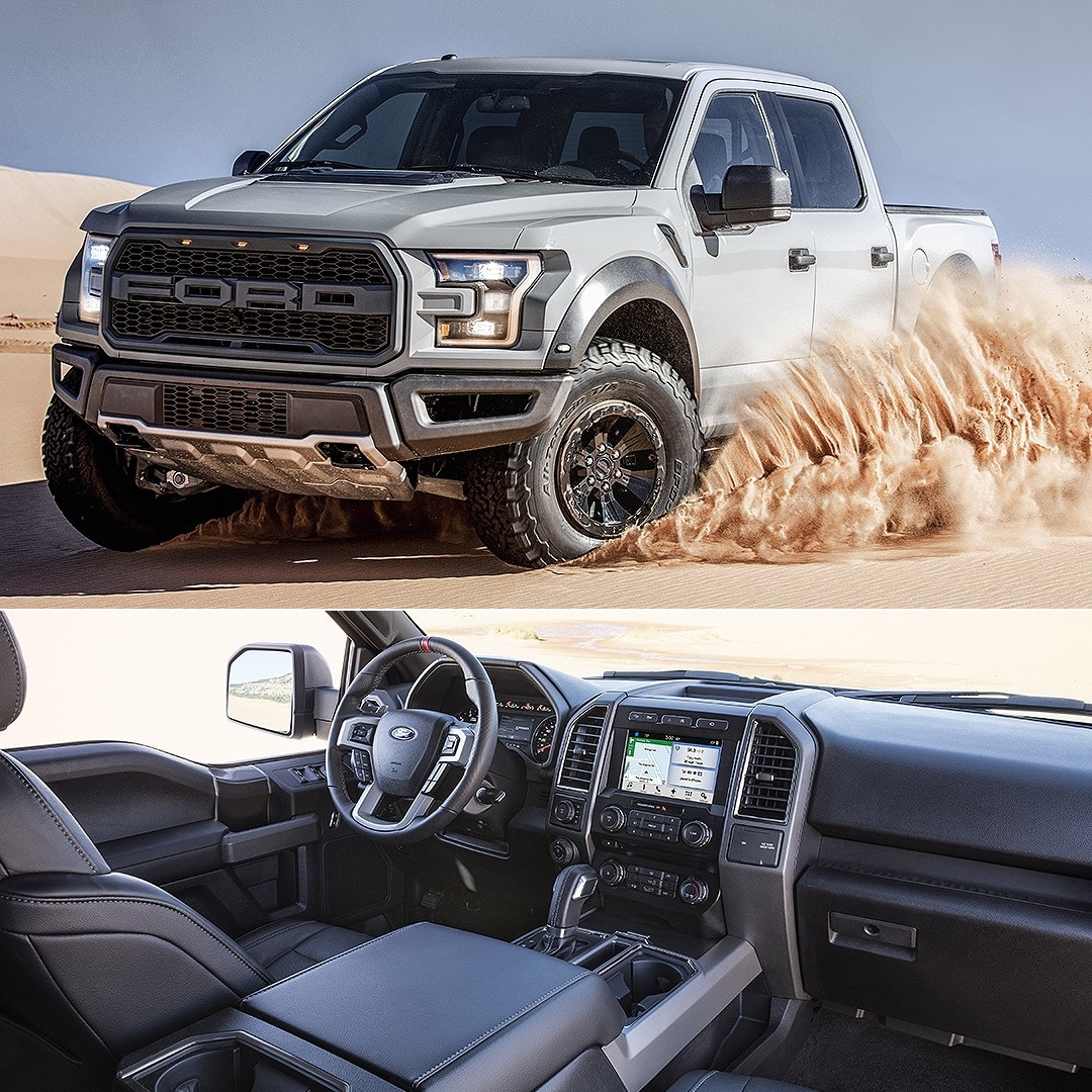 Ford F-150 Raptor 2017
Quer ver uma de perto? A Ford anunciou que vai exibir a picape no Salão do Automóvel, novembro em São Paulo. Picape esportiva e de grande desempenho no uso off-road tem motor biturbo 3.5 V6 GTDI EcoBoost de alumínio, com  456 cv e e 691 Nm de torque. A transmissão de 10 marchas também é nova, assim como o exclusivo sistema de tração 4x4. Ela é a única da linha Ford a contar com seis modos de gerenciamento para diferentes tipos de terreno: normal, esporte, tempo, lama/areia, rocha e baja. Trata-se, contudo, de um show car. A Ford não deve vendê-la no Brasil.

#CarroEsporteClube #Ford #F150 #Raptor