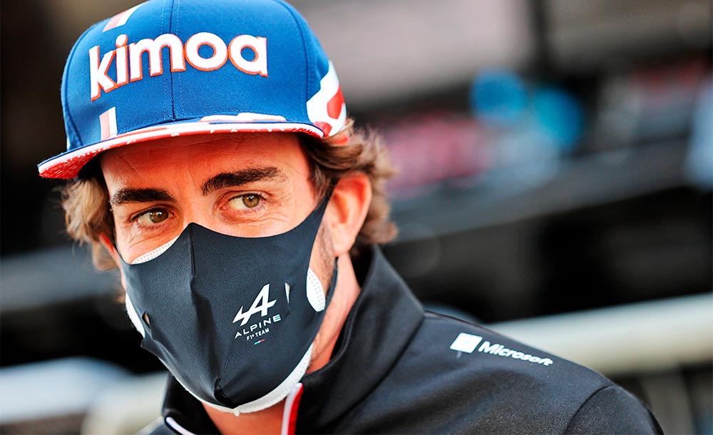 Fernando Alonso durante o GP do Bahrein de Fórmula 1 2021