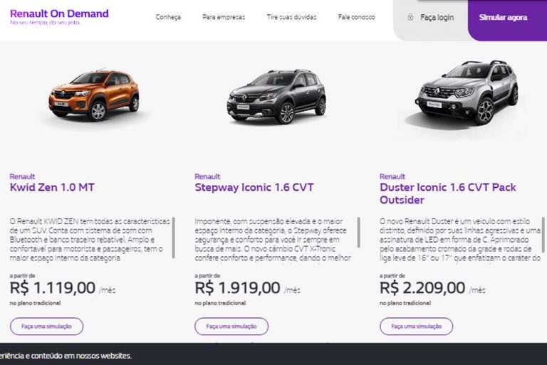 Renault On Demand alcança 1,5 mil carros por assinatura no Brasil e ...
