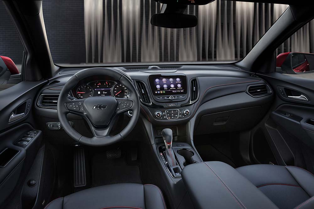 Interior do Chevrolet equinox 2022 na versão RS