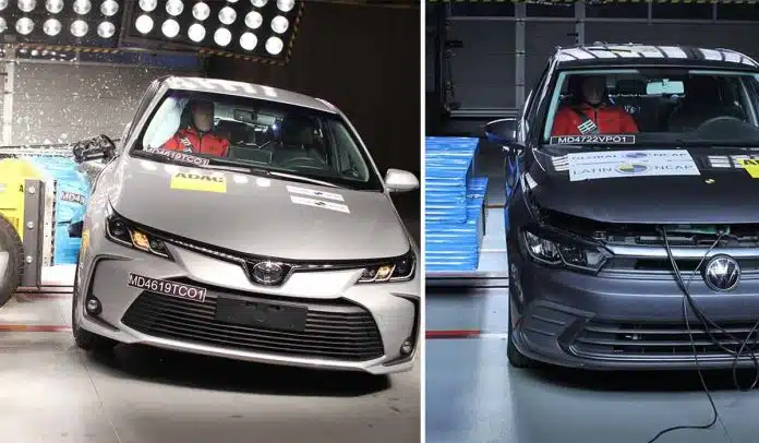 Latin NCAP: Corolla fica com 5 estrelas e Polo é rebaixado!
