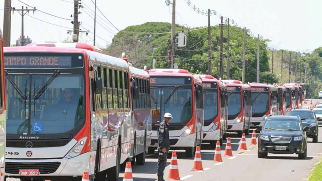 Mais de 120 mil passageiros são afetados por grave de ônibus em Campo Grande (Foto: Diogo Gonçalves/PCG)