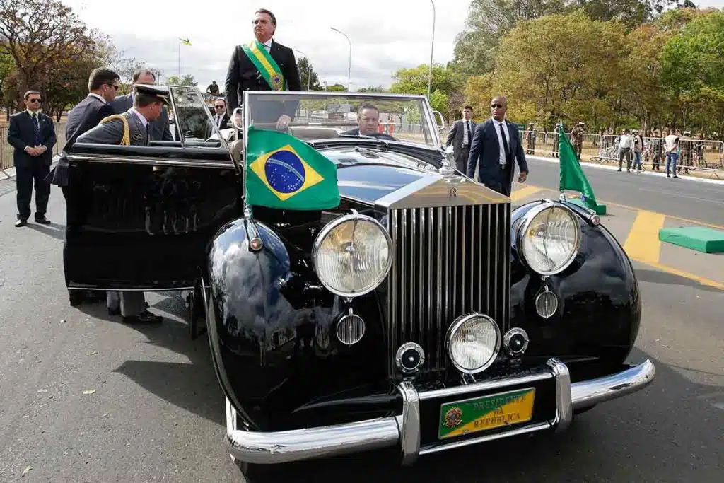 Rolls-Royce Silver Wraith durante o 7 de Setembro com Bolsonaro em 2019