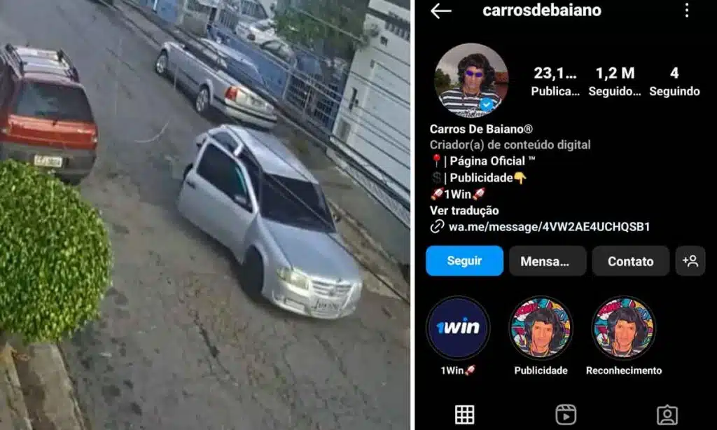 Influenciador digital era dono da página Carros de Baiano. Perfil tinha mais de 1,2M de seguidores