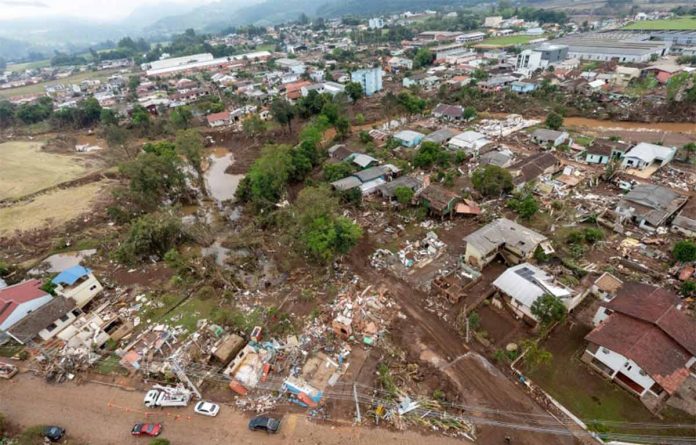 O Vale do Taquari foi a região do Estado mais atingida pelas enchentes (Foto: Maurício Tonetto/Secom)