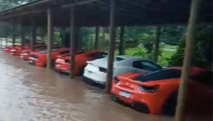Frota avaliada em R$ 40 milhões foi atingida pela chuva em SC