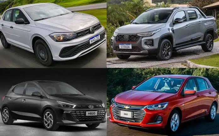 Polo Track, Strada, HB20 e Onix: modelos mais vendidos em 2023