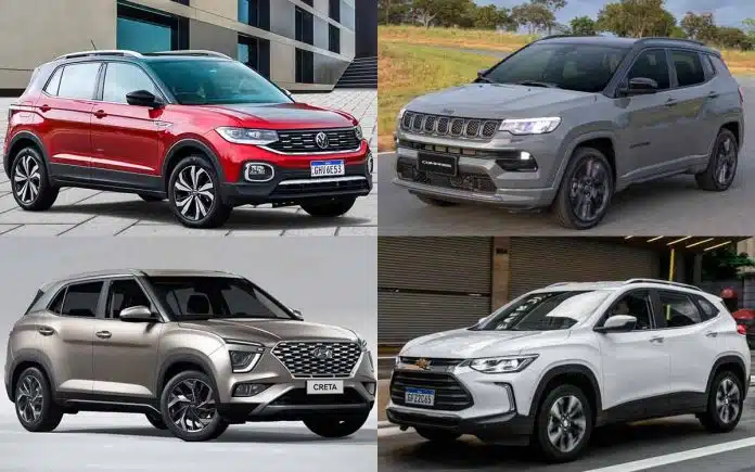 T-Cross, Compass, Creta e Tracker: os mais vendidos